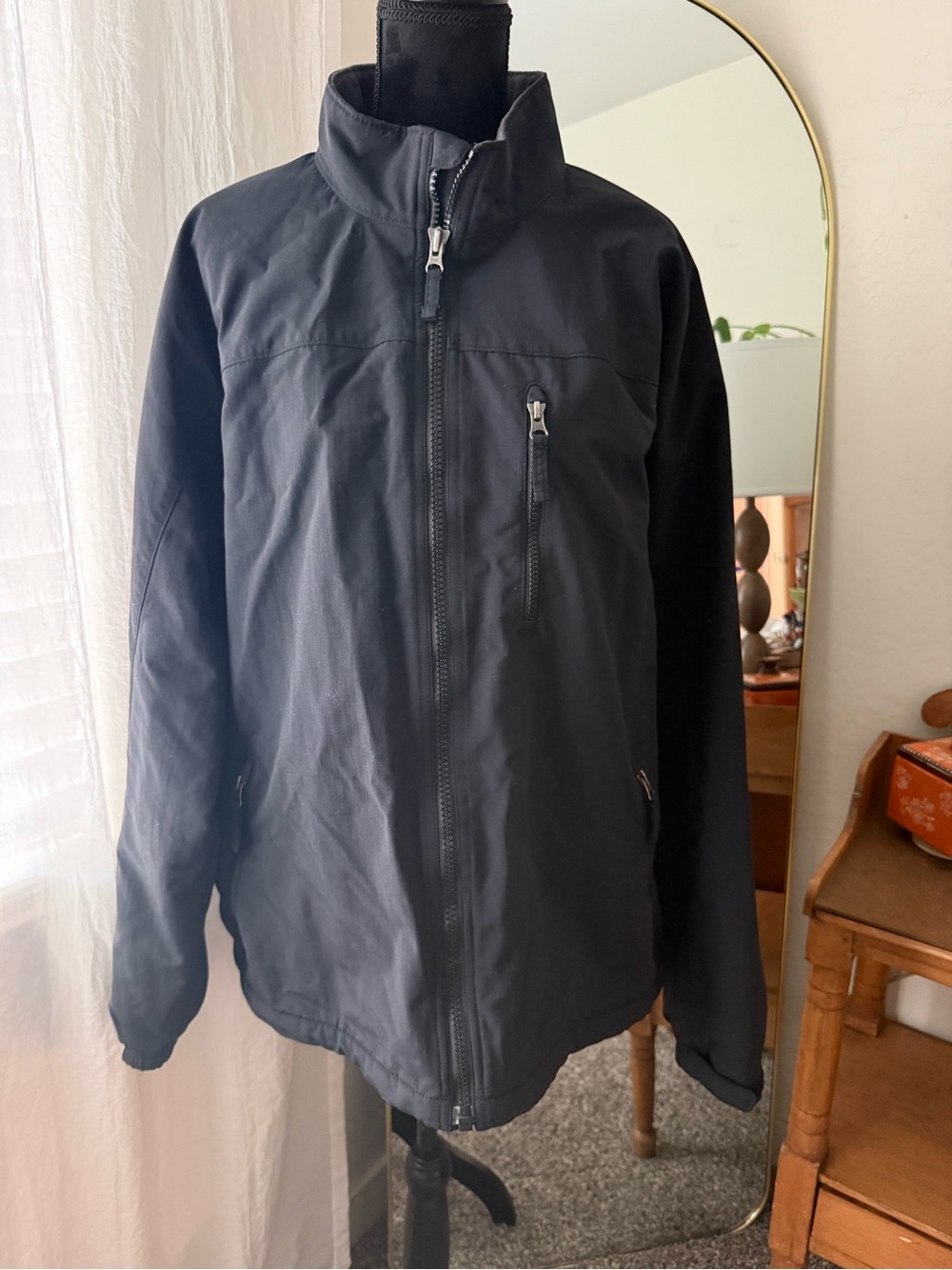 Duluth Trading Co Black Full-Zip Windbreaker Jacket